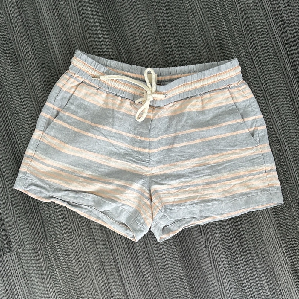 J.Crew Striped Gray and Peach Women's Shorts